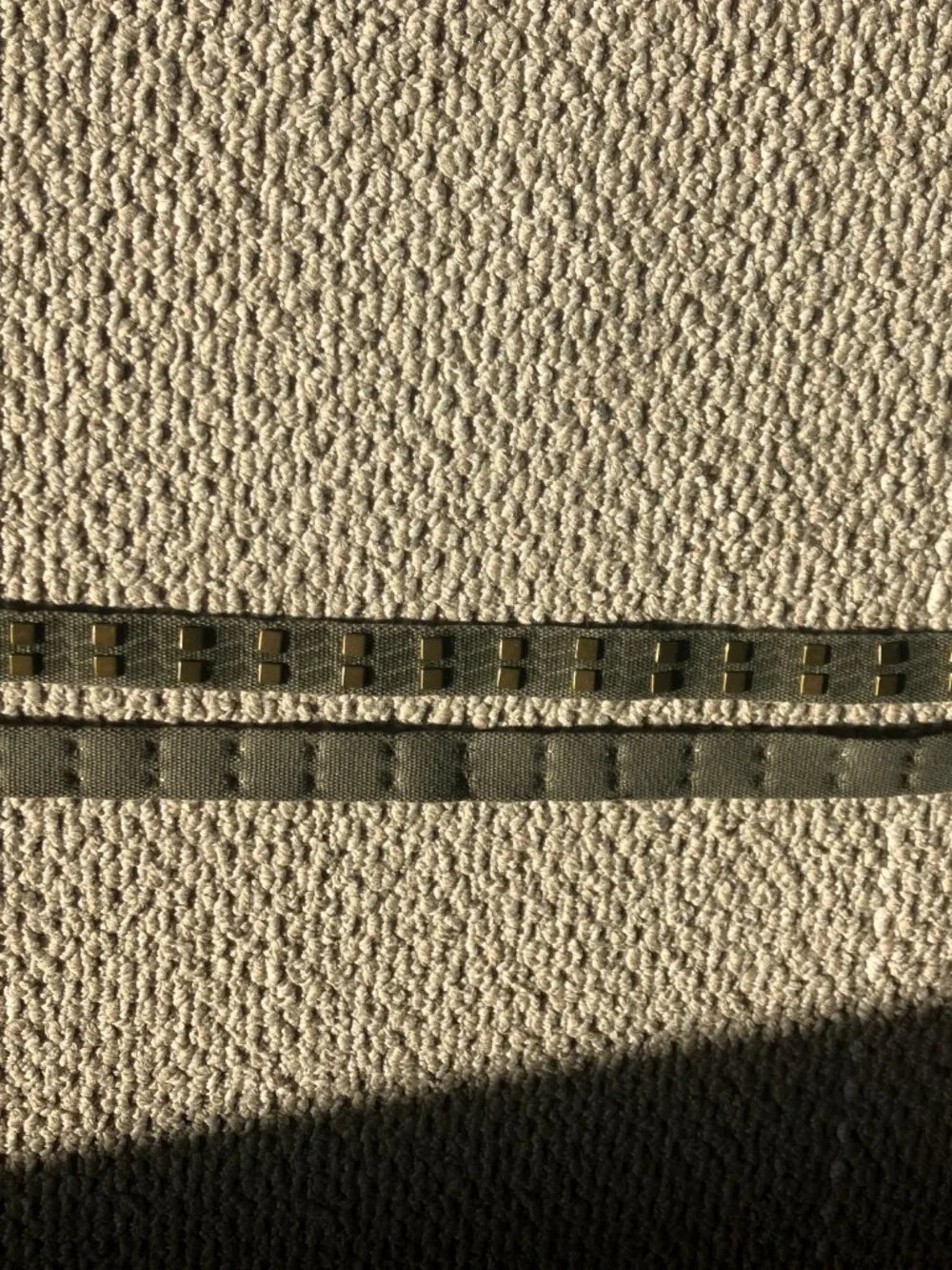 Vintage Y2K Vans Off The Wall Green Brass Canvas Studded Belt up to 47